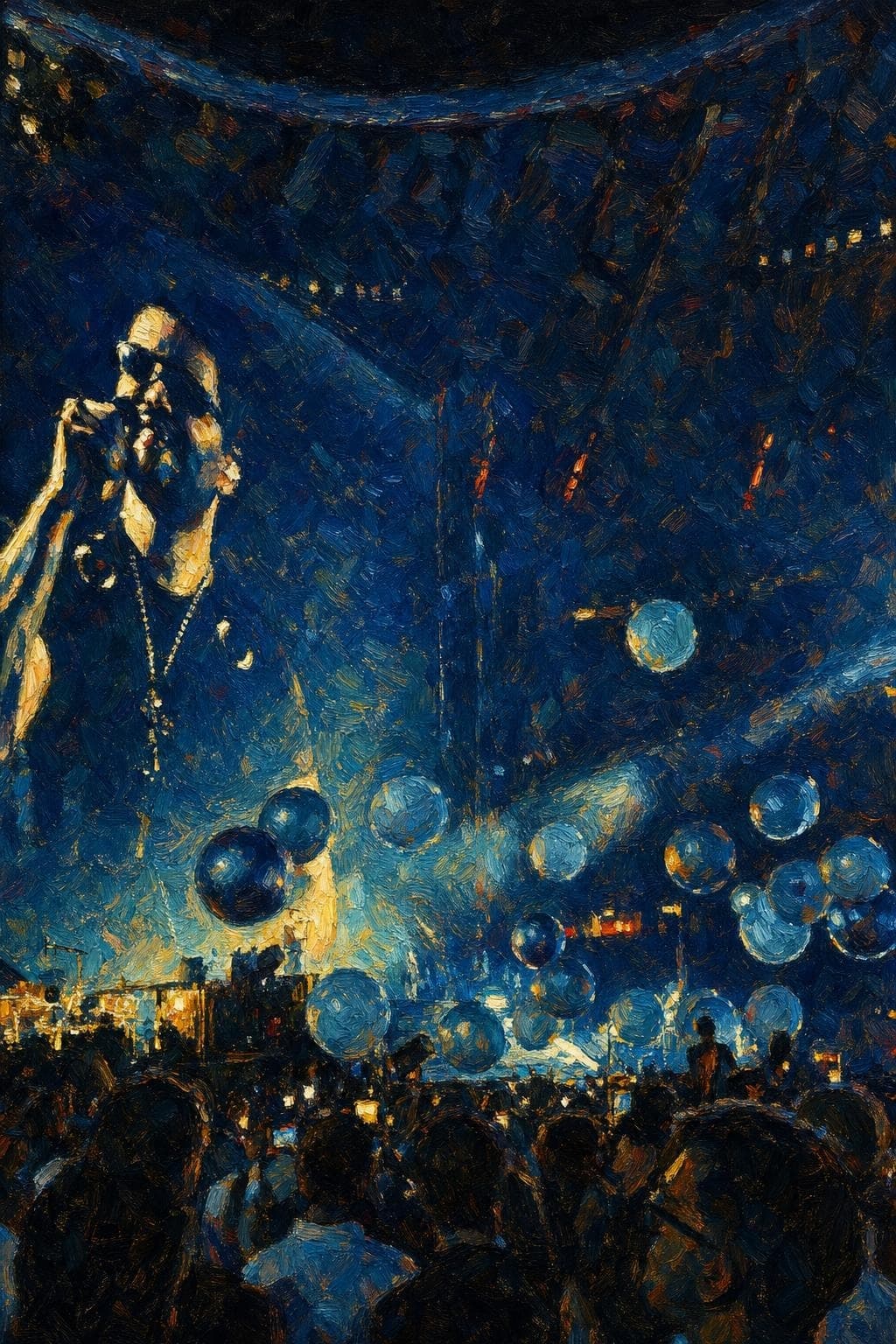 Unvergessene Nacht – als Kunstwerk im Stil Impressionismus 2 – Lichternacht