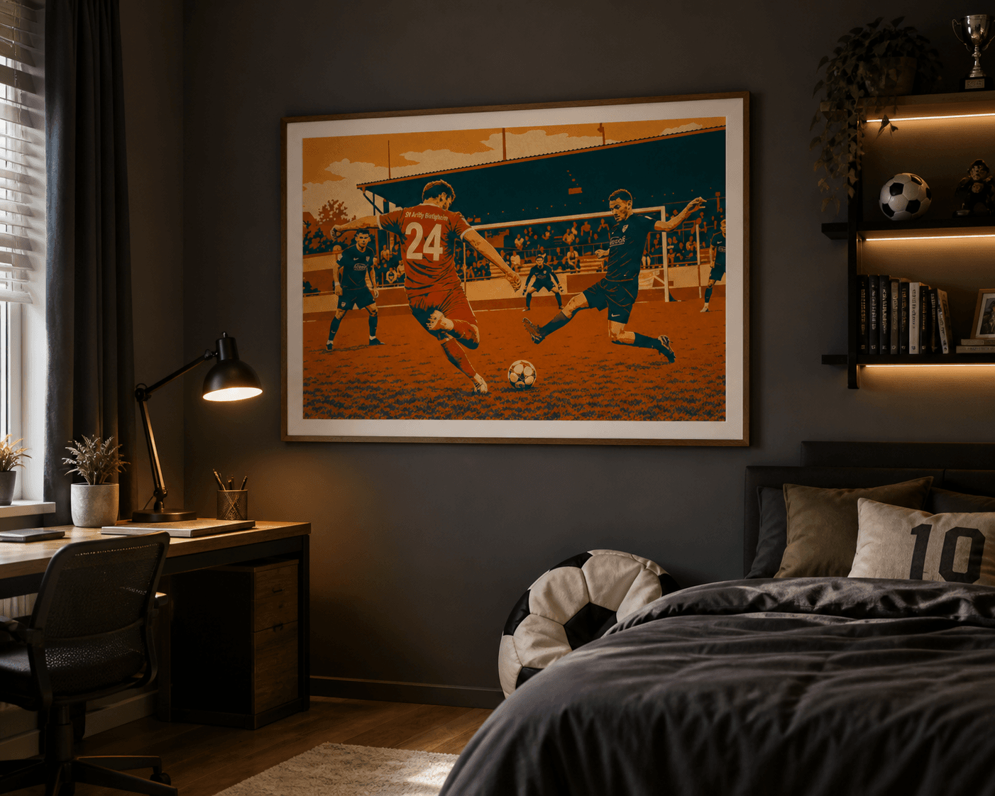 Verein fürs Leben – als Gerahmtes Poster, Weiß an einer Wand, Kunstwerk im Stil Pop Art 1 – Retro Horizon