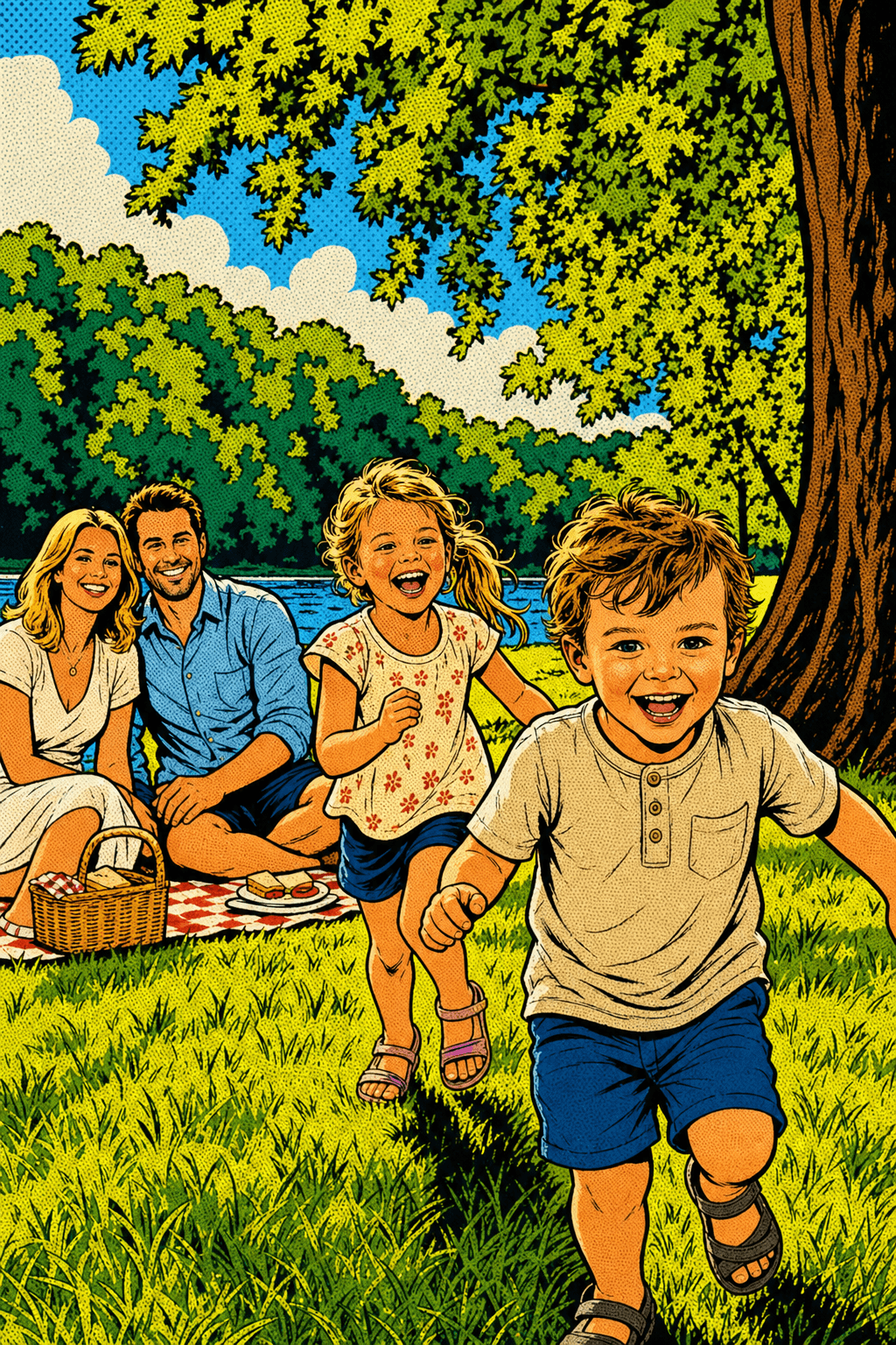 Einfach Kinder sein – als Kunstwerk im Stil Pop Art 3 – Comic Edition